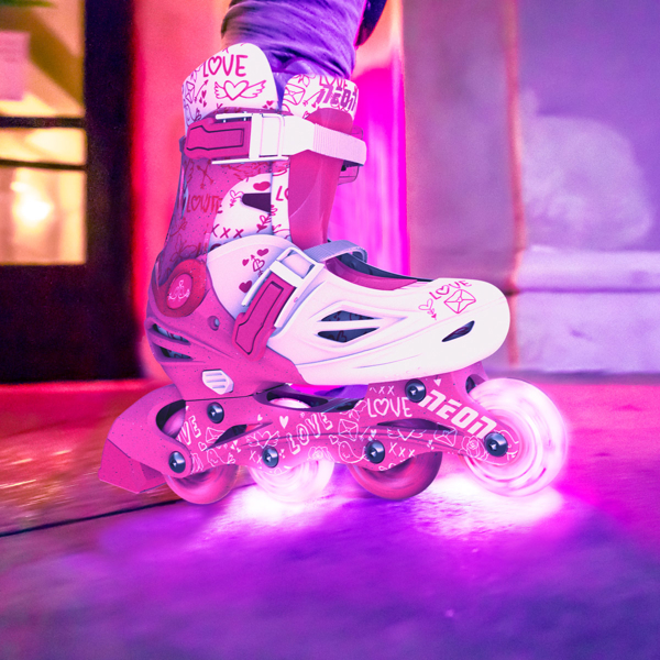 NT07P4 NEON INLINE ROLERI 30-33 ROZE 2