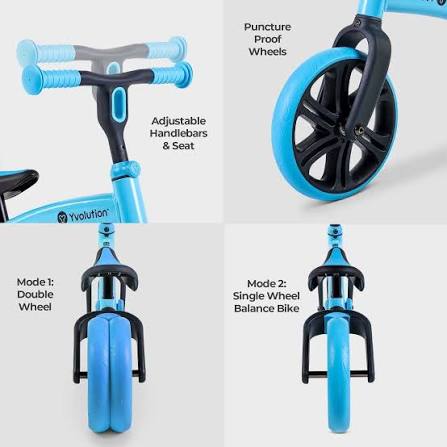 YT16B2 VELO JUNIOR NEW BLUE BALANCE BIKE MAX 20KG(4 VJEC) 1